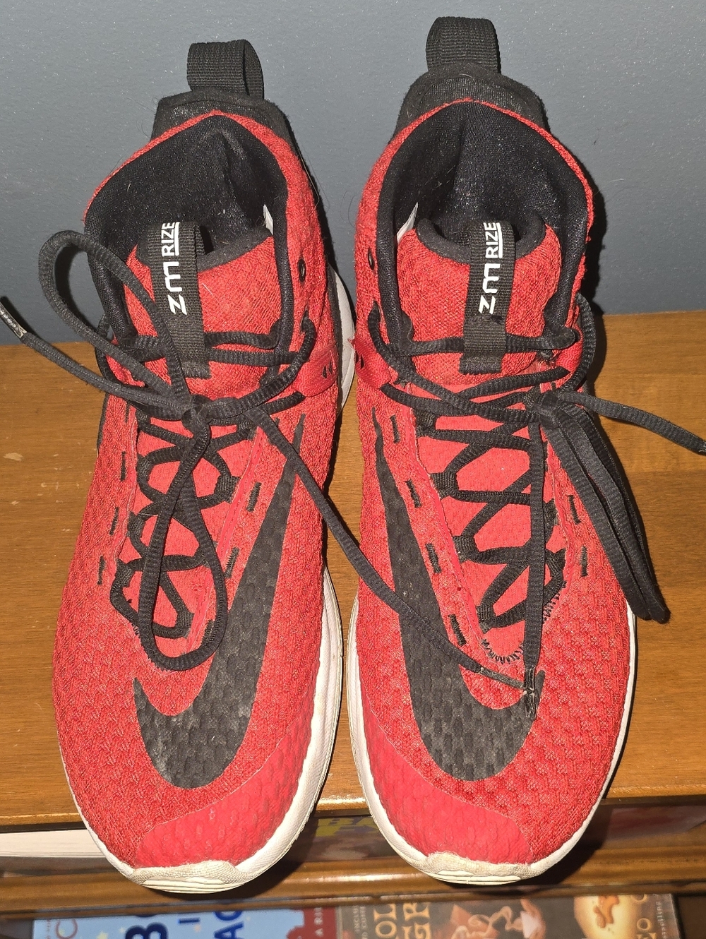 Nike Red and Black Men's Zoom Rize TB Basketball Shoes